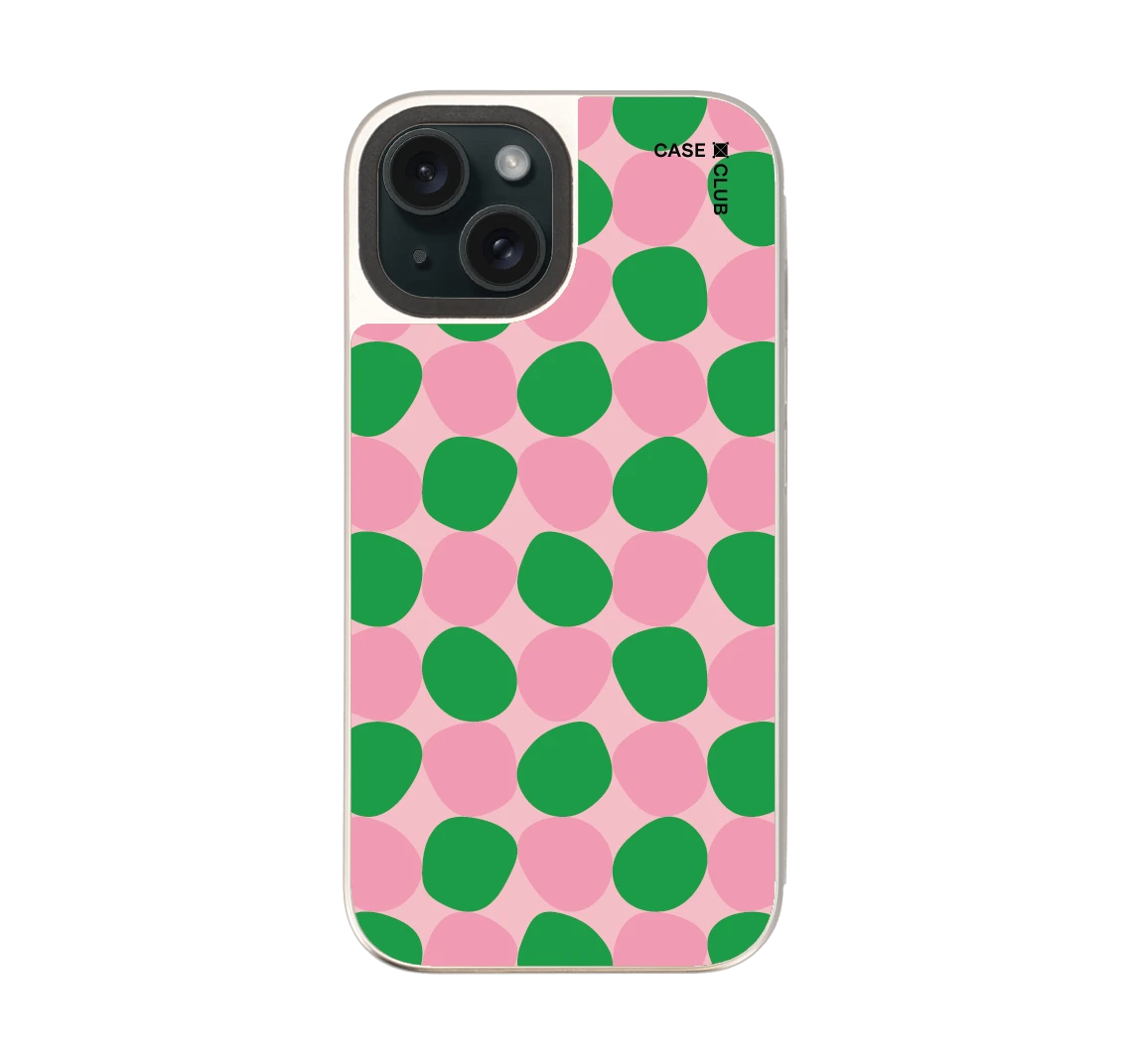 dark green stack polka dots